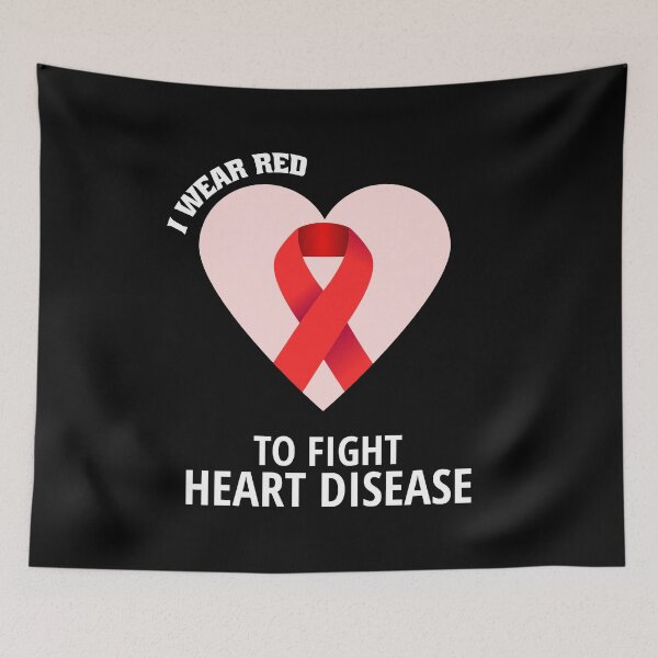 Item preview, I Wear Red To Fight Heart Disease Awareness CHD Gifts Ribbon print designed and sold by Merchking1.