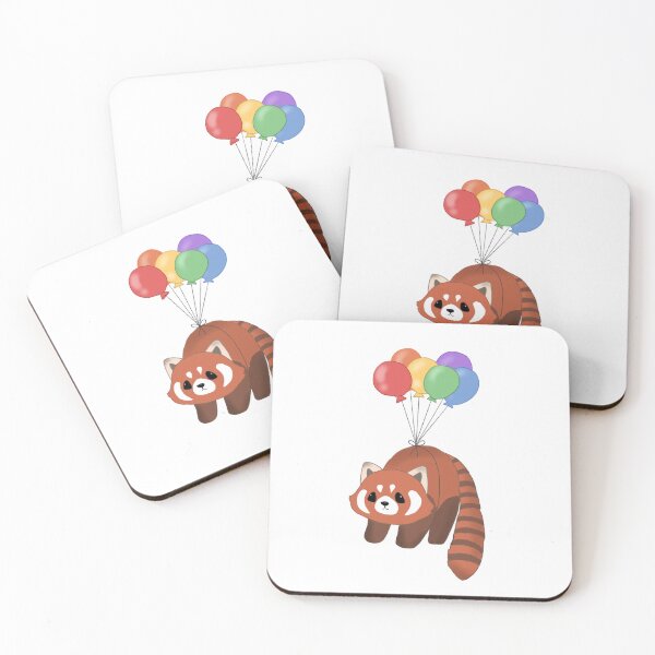 Item preview, Red Panda with Balloons designed and sold by Cattodoodles.