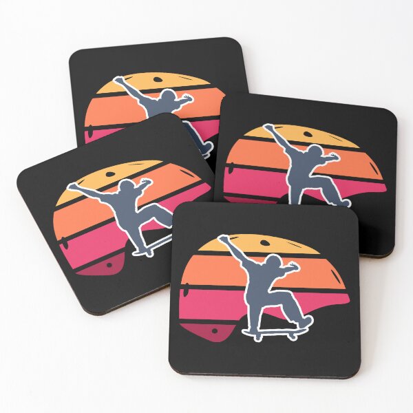 Item preview, Colorful Retro Skateboard Helmet with a kickflip designed and sold by BRU Design.