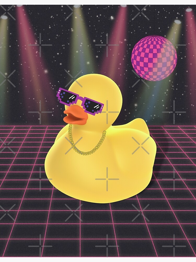 “Vaporwave Disco Rubber Duck” Poster by ashandbubu | Redbubble