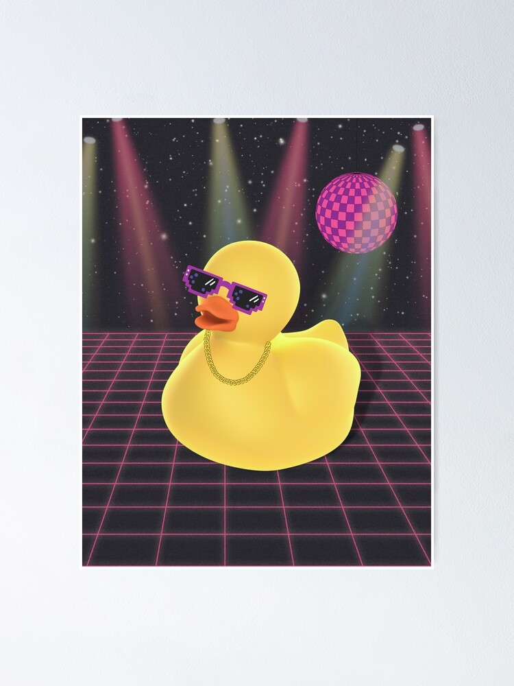 “Vaporwave Disco Rubber Duck” Poster by ashandbubu | Redbubble