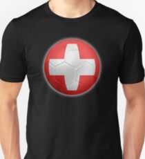Switzerland - Swiss Flag - Football or Soccer 2 Unisex T-Shirt
