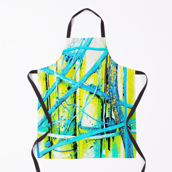 Item preview, Abstract Bamboo fance Turquoise-yellow colors by Iritof designed and sold by iritof.