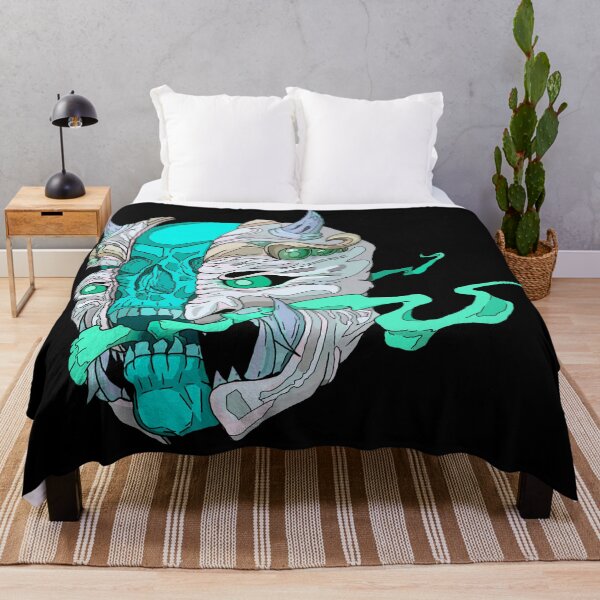 Item preview, Demon Oni, Skull, Skeleton, Death Smile, Light Blue. designed and sold by Maculele.