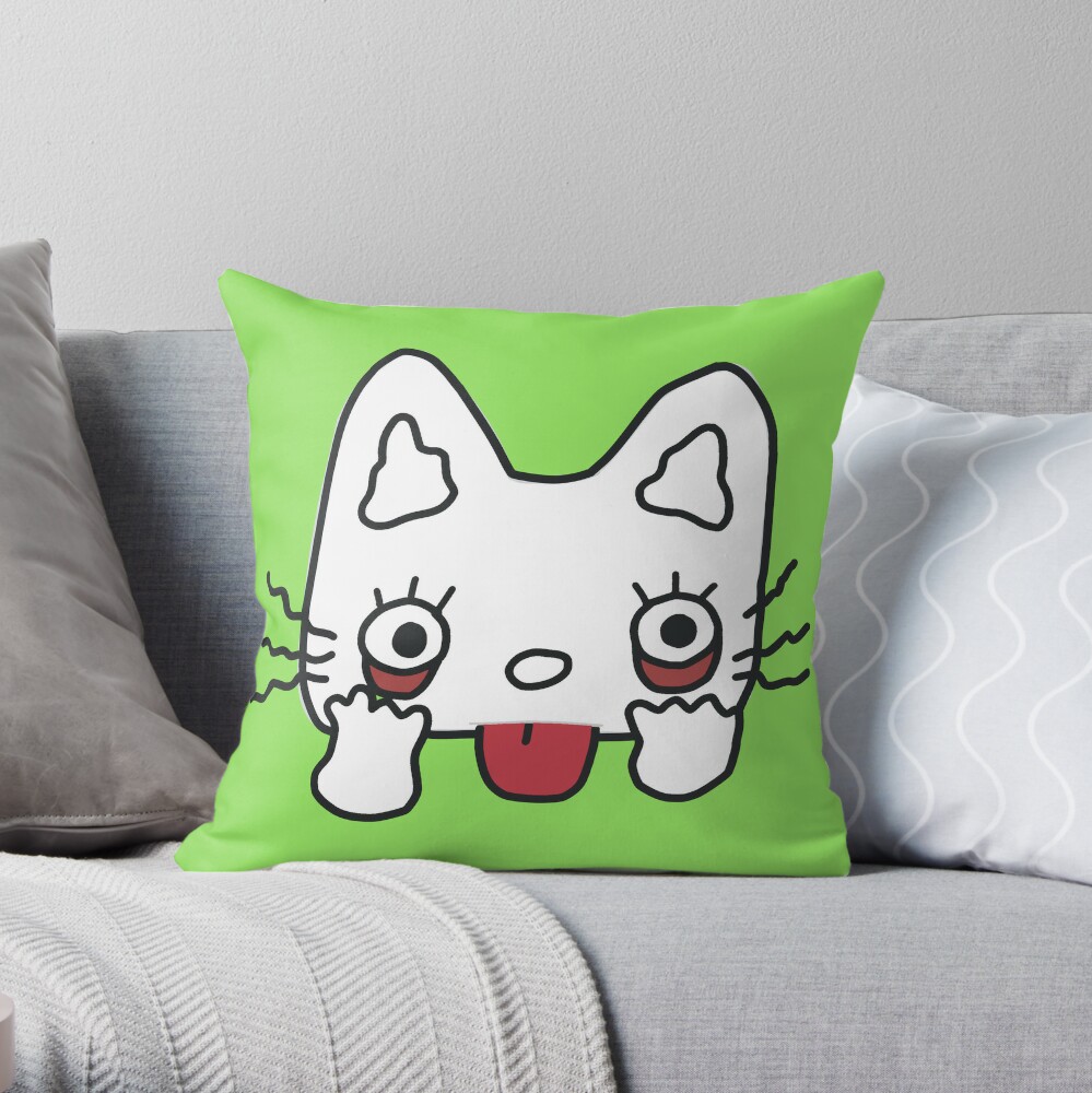 Akanbe Nontan あかんべ ノンタン Face Throw Pillow By Keiraizthebest Redbubble