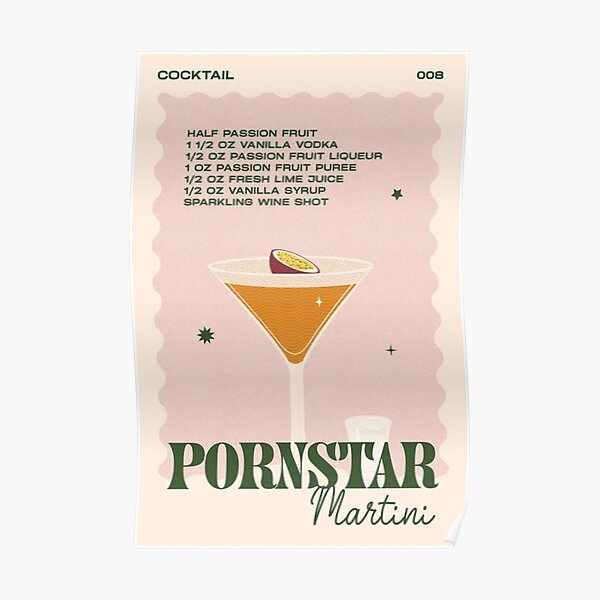 Le Cocktail Star Martini Poster