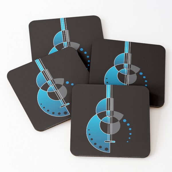 Item preview, blue geometric guitar designed and sold by xavoblues.