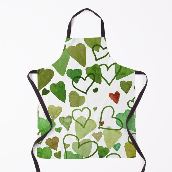 Item preview, Watercolour Hearts Green designed and sold by JillyBeanDesign.