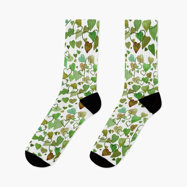 Item preview, Watercolour Hearts Green designed and sold by JillyBeanDesign.