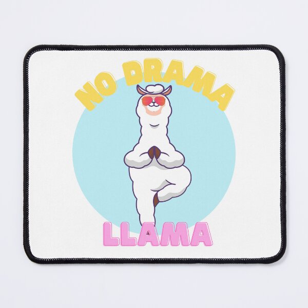 Item preview, No Drama Llama Cool Llama with Sunglasses doing Yoga designed and sold by quinellie.