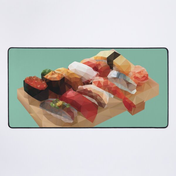 Item preview, Nigiri Sushi Platter Polygon Art designed and sold by polymolystudio.