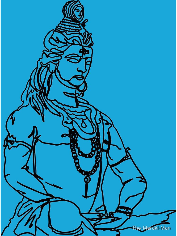 Drawing of Lord Shiva Standing and Blessing. Outline Vector Illustration of  Shiv Stock Vector - Illustration of mahashivratri, ornament: 173938608