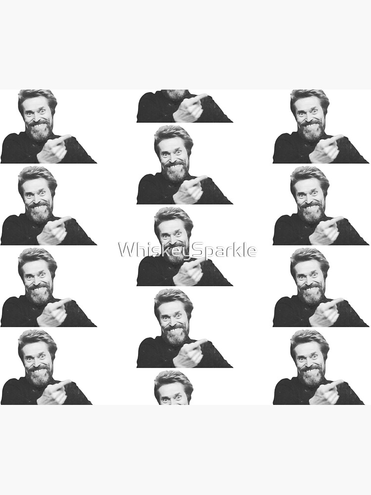 Thumbnail 6 of 6, Throw Blanket, Willem in black and white designed and sold by WhiskeySparkle.