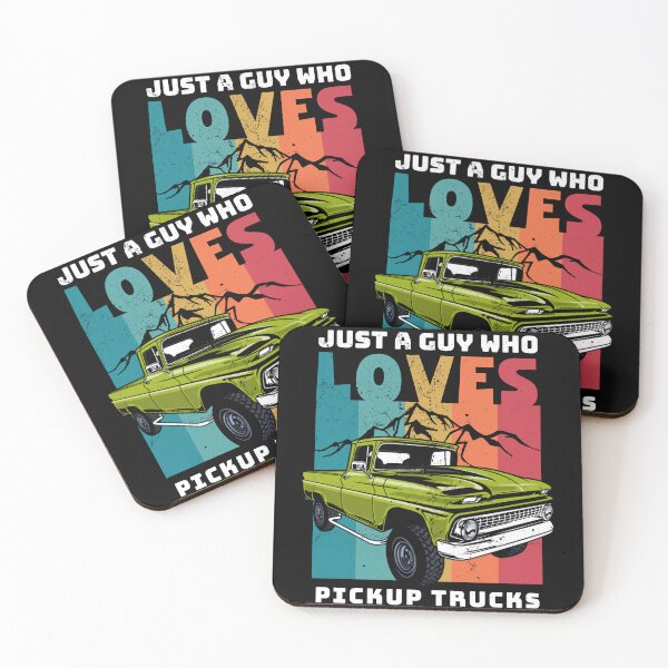 Item preview, Just A Guy Who Loves Pickup Trucks Funny Vintage Retro Sunset designed and sold by retrodesigner14.