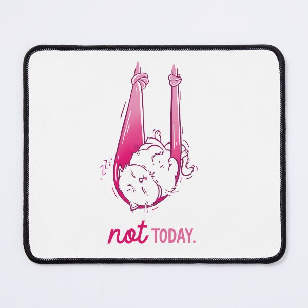 Item preview, Aerial Yoga Silks NOT TODAY cute Cat - PINK designed and sold by cristicreative.