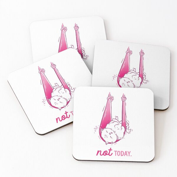 Item preview, Aerial Yoga Silks NOT TODAY cute Cat - PINK designed and sold by cristicreative.