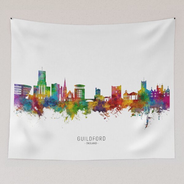 Item preview, Guildford England Skyline designed and sold by ArtPrints.