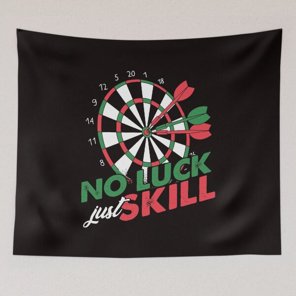 Item preview, Luck No Just Skill Darts Player Dartboard Target Pub Sports designed and sold by TomGiantDesigns.