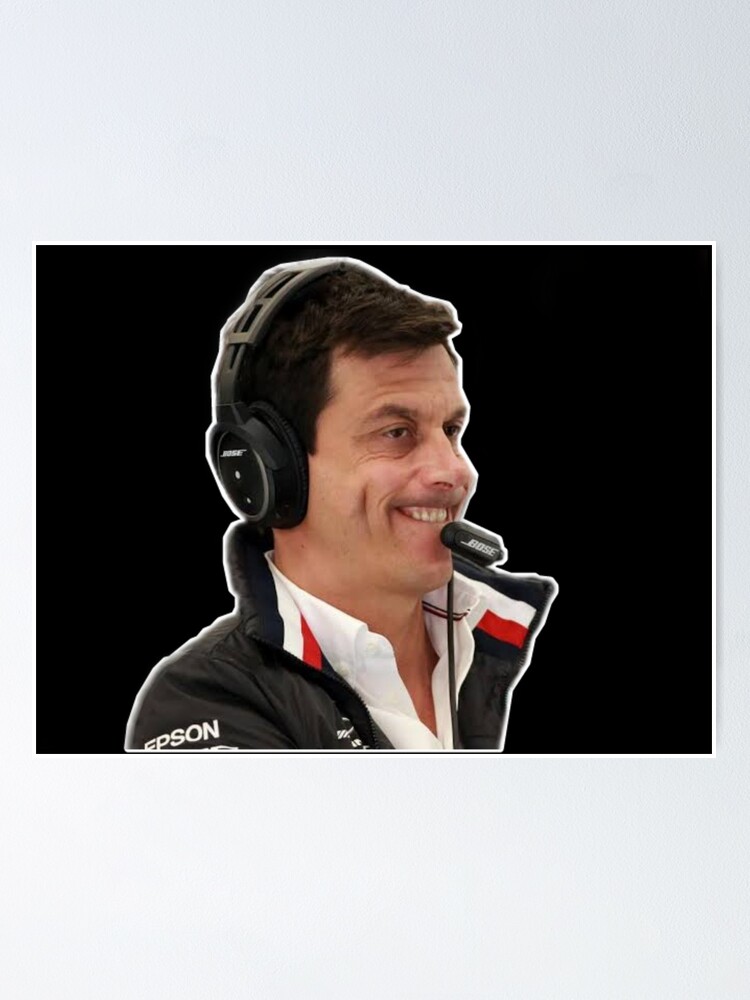 Toto Wolff Funny Face Poster For Sale By Thedudeforu Redbubble