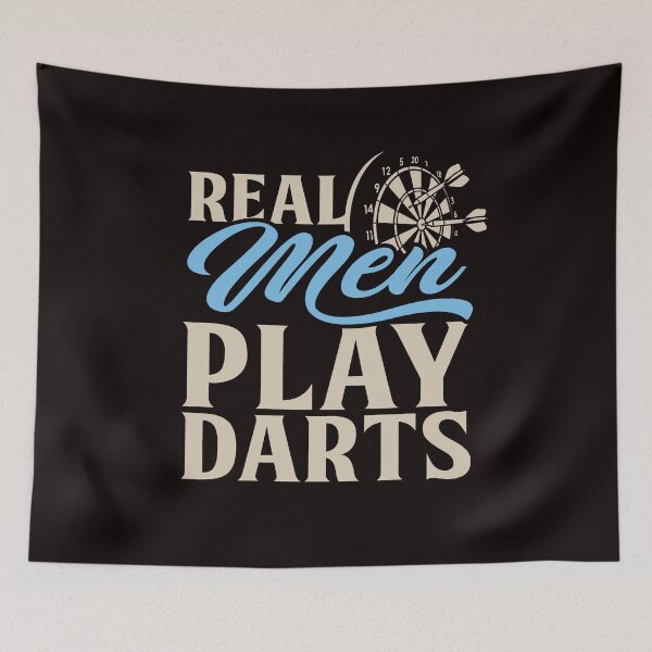 Item preview, Real Men Play Darts Dartboard Dart Player Target Bullseye designed and sold by TomGiantDesigns.