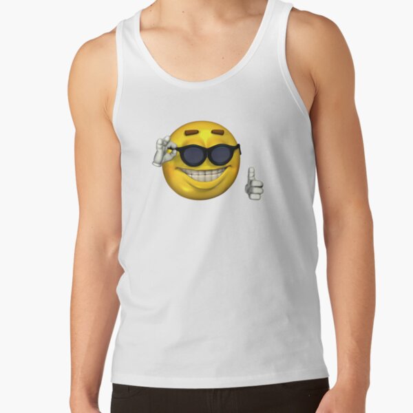 Smiley Face Sunglasses Thumbs Up Emoji Meme Face Sticker for Sale by  obviouslogic