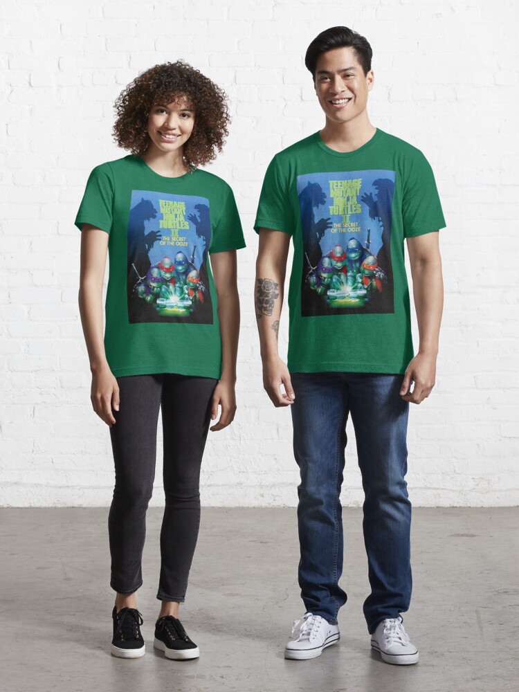 Teenage Mutant Ninja Turtles 2 Secret of The Ooze 90's 1991 Movie Vintage Distressed Style T-Shirt, S