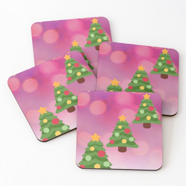 Item preview, Dazzling pink background Christmas tree and bells  designed and sold by ThamaraiSelvi.