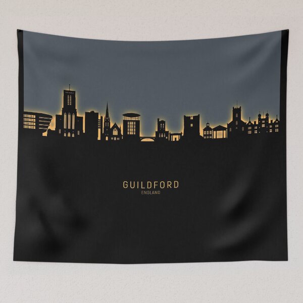 Item preview, Guildford England Skyline designed and sold by ArtPrints.