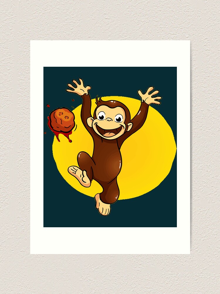 George the curious monkey cartoon for kids pack  Photographic Print for  Sale by portrait4you