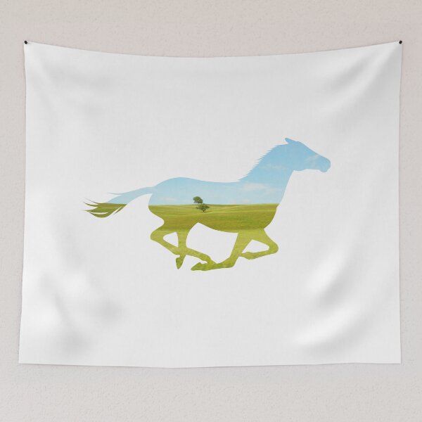 Aperçu de l'œuvre Copie de cheval au galop avec un champ vert créée et vendue par PICbyFemke.