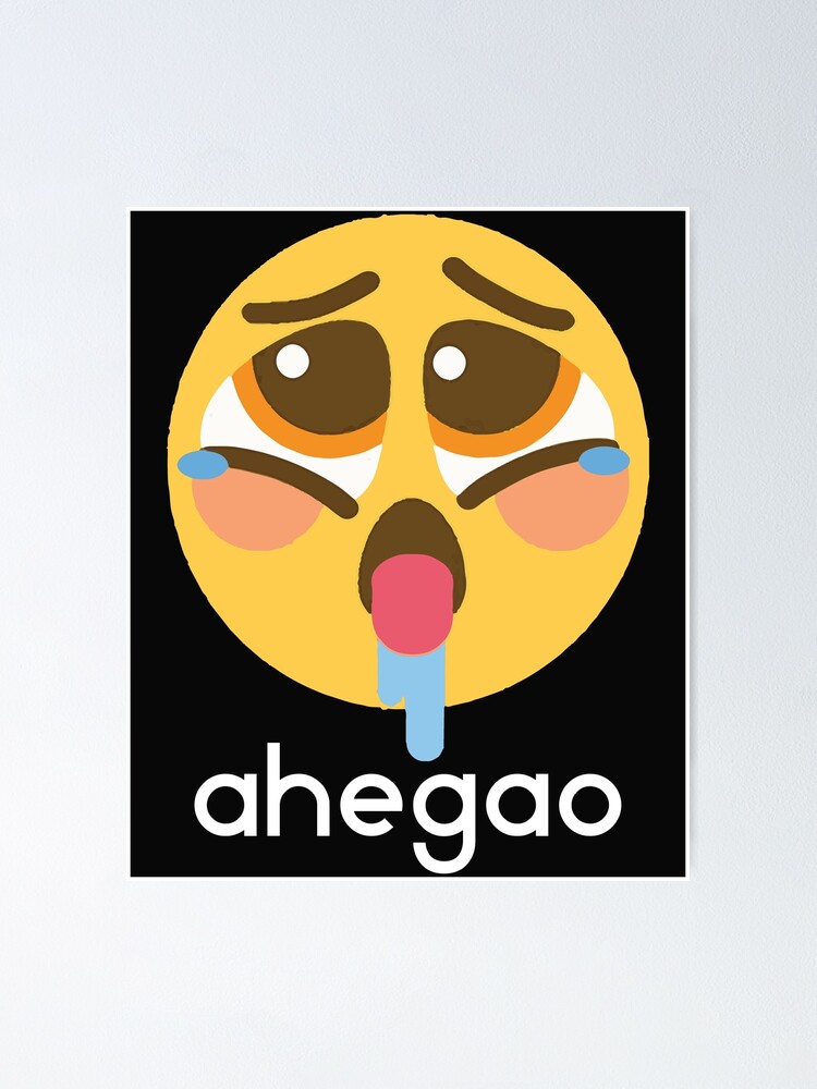 Hentai Icon Ahegao Face Emoji Poster By Nikita Redbubble