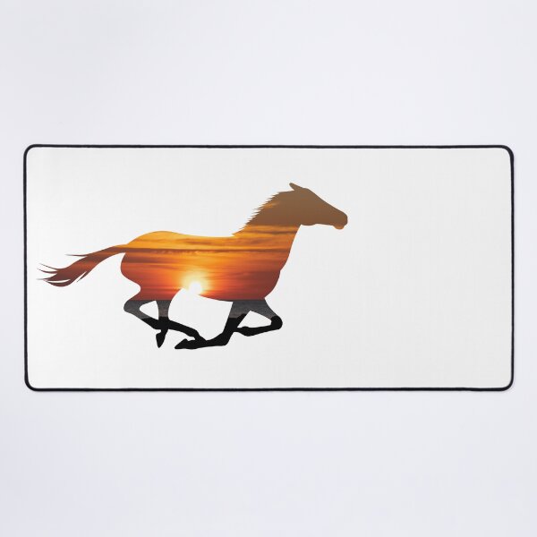 Item preview, Caballo al galope con una puesta de sol verde designed and sold by PICbyFemke.