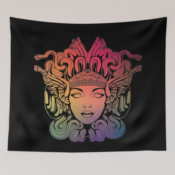 Item preview, Rainbow Medusa, Colorful Medusa Gorgon designed and sold by Ruby Jackson.