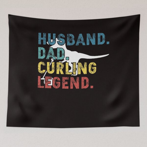 Item preview, Husband Dad Curling Player Legend Father Coach Winter Sports designed and sold by TomGiantDesigns.