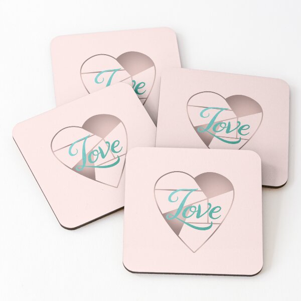Item preview, Metallic Love (on Rose Pink) designed and sold by PawsitiveMum.