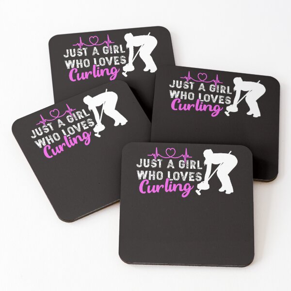 Item preview, Girl Who Loves Curling Player Coach Team Curling Stones designed and sold by TomGiantDesigns.