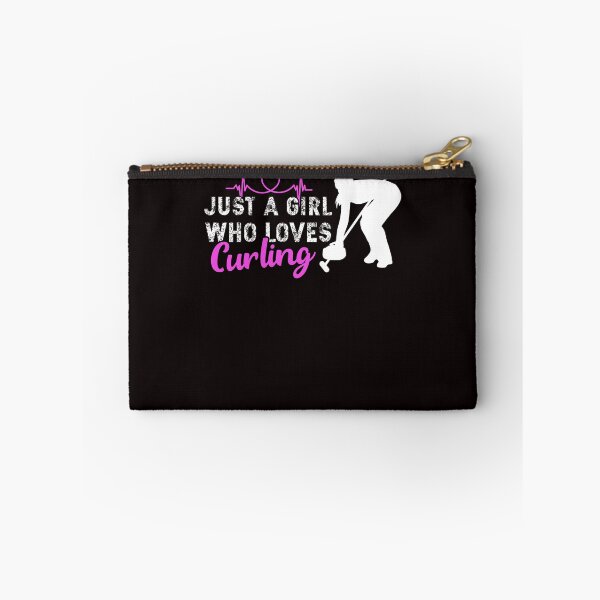 Item preview, Girl Who Loves Curling Player Coach Team Curling Stones designed and sold by TomGiantDesigns.