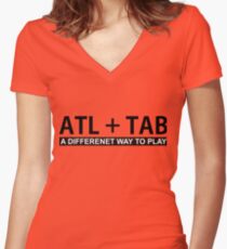 ALT + TAB Women's Fitted V-Neck T-Shirt