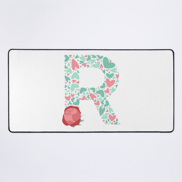 Item preview, Letter R Monogram with Hearts and flowers designed and sold by boozkova-vorona.
