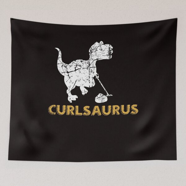 Item preview, Curlsaurus Curling Player Dino T-Rex Team Coach Crew designed and sold by TomGiantDesigns.