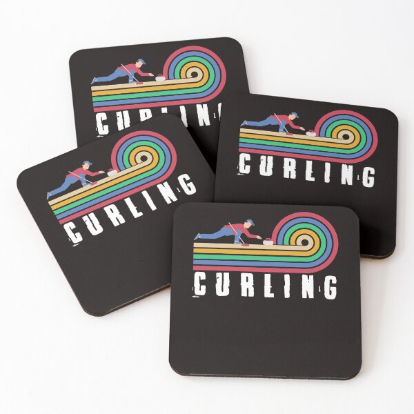 Item preview, Retro Curling Player Vintage Curling Broom Stones Coach Team designed and sold by TomGiantDesigns.
