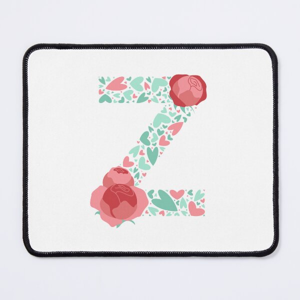 Item preview, Letter Z Monogram with Hearts and flowers designed and sold by boozkova-vorona.