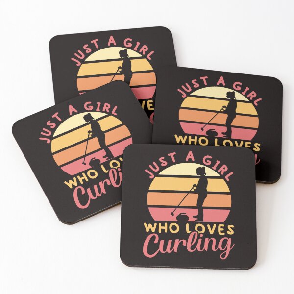 Item preview, Girl Who Loves Curling Player Team Coach Curling Stones designed and sold by TomGiantDesigns.