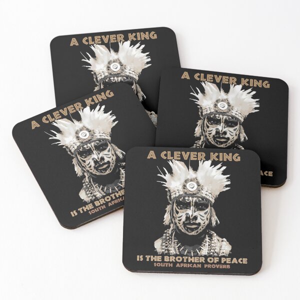 Item preview, A Clever King is the Brother of Peace, Traditional African Proverb, South Africa designed and sold by Proverbial Wisdom Design.