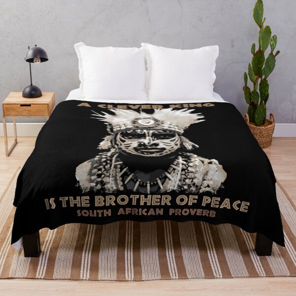 Item preview, A Clever King is the Brother of Peace, Traditional African Proverb, South Africa designed and sold by Proverbial Wisdom Design.