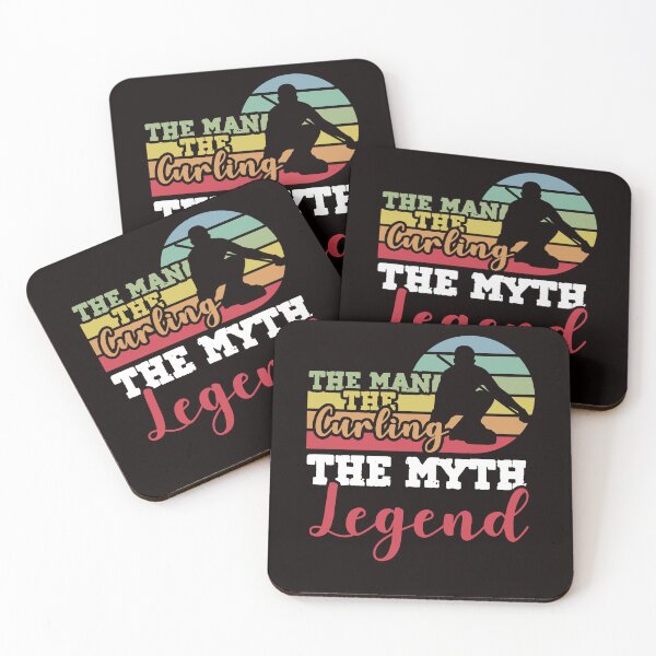 Item preview, Man Curling Legend Myth Curling Stones Coach Team Crew designed and sold by TomGiantDesigns.