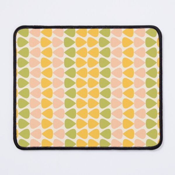 Item preview, Plectrum Stripes Vertical Geometric Mini Pattern Light Lime Green Pale Blush Mustard Yellow Cream  designed and sold by kierkegaard.