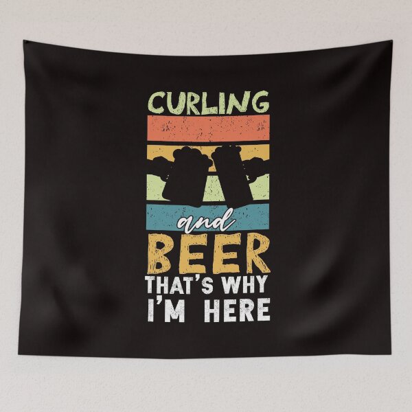 Item preview, Curling Beer Coach Team Crew Curling Stones Broom Sweeping designed and sold by TomGiantDesigns.