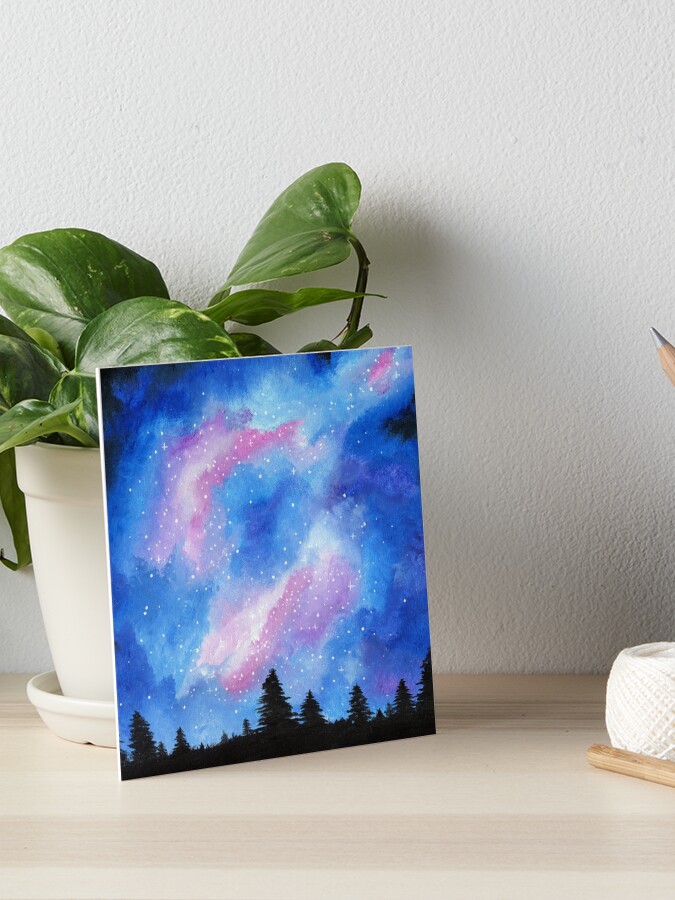 Galaxy Sky Acrylic Painting, Acrylic on Canvas 10x10 