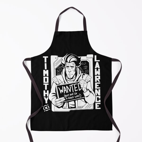 Item preview, Timothy Wanted (but not in a good way) Lawrence | Black and white | Borderlands fan art. designed and sold by warmfuzzylogic.